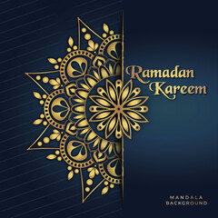 Elegant Ramadan Kareem Islamic Background Mandala Web Banner Design