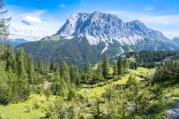 Zugspitze massif in Bavaria, Germany