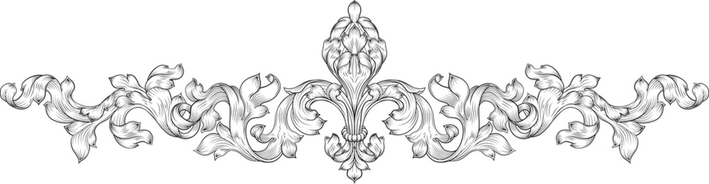 Fleur De Lis Lily Lys Flower Royal Heraldic Band