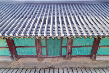 Roof of Korean traditional building