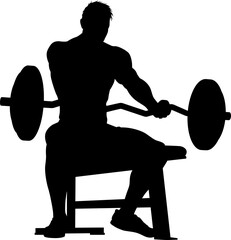 Weight Lifting Man Weightlifting Silhouette