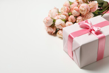 Concept of greeting, 8 march, Women's day, space for text