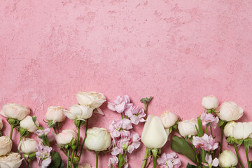 Concept of greeting, 8 march, Women's day, space for text