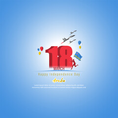 Vector illustration for happy Aruba independence day banner