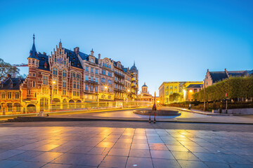 Fototapeta na wymiar Cityscape of Brussels in morning, Belgium