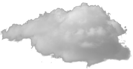 Obraz premium Isolated PNG cutout of a cloud on a transparent background, ideal for photobashing, matte-painting, concept art 