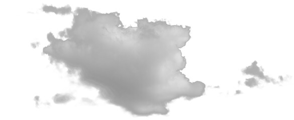 Obraz premium Isolated PNG cutout of a cloud on a transparent background, ideal for photobashing, matte-painting, concept art 