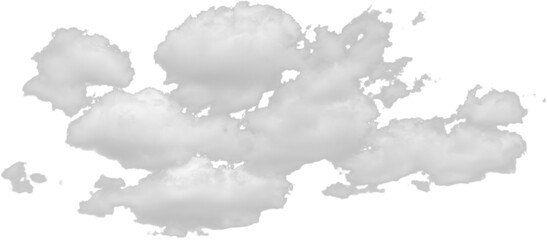 Fototapeta premium Isolated PNG cutout of a cloud on a transparent background, ideal for photobashing, matte-painting, concept art 