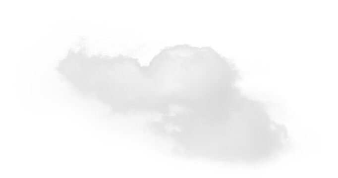 Isolated PNG cutout of a cloud on a transparent background, ideal for photobashing, matte-painting, concept art
