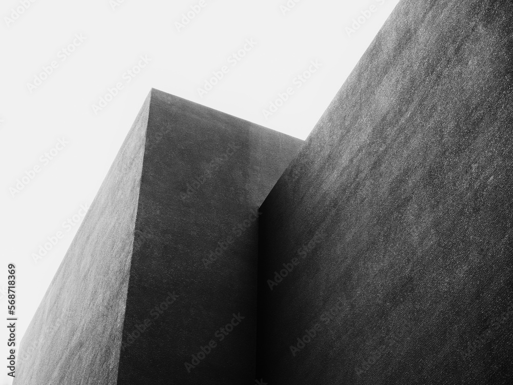 Poster Modern geometric architecture details Minimal background