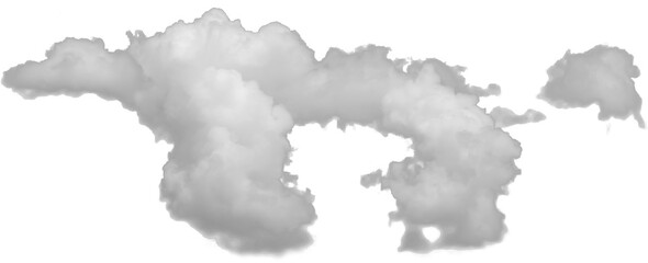 Obraz premium Isolated PNG cutout of a cloud on a transparent background, ideal for photobashing, matte-painting, concept art 