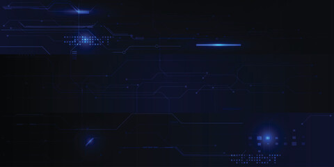 Vector illustrations of futuristic blue hi-tech element with grid line and circuit for advertising layout and game development artwork.Future technology and innovation concepts.