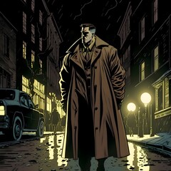 The detective comics art style Generative AI