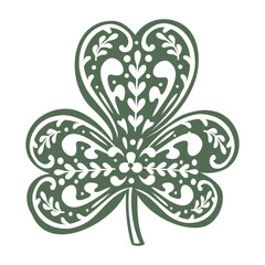 Beautiful shamrock vector shape - symbol of Ireland, St. Patrick's Day celebration