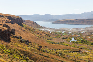 Fototapeta premium Spandaryan reservoir on the Vorotan river, Armenia