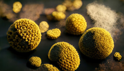3d illustration of plant pollen - obrazy, fototapety, plakaty