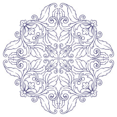 Border and Frame with baroque style. Ornament elements for your design. Black and white color. Floral engraving decoration for postcards or invitations for social media.