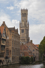 Medieval architecture in Bruges Old town,Belgium, Venice of the north