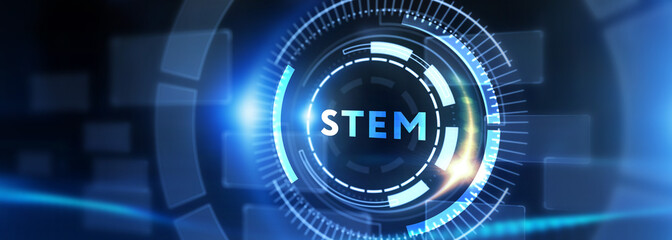 Science, technology, engineering and math. STEM concept. Business, Technology, Internet and network concept. 3d illustration