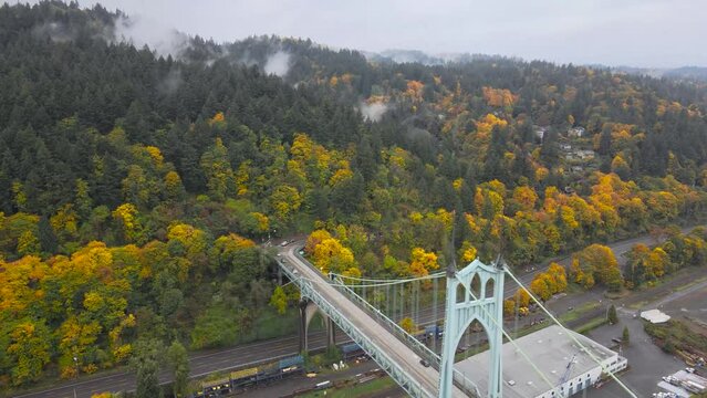 Video clip of St Johns Bridge in Portland Oregon