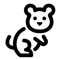 Hamster Animal Line Icon