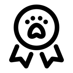 Pet Medal Line Icon