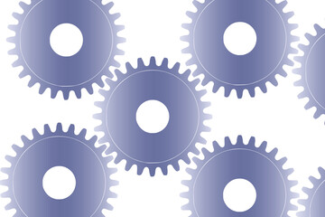 Abstract vector background with a set of gears in motion of different sizes. The concept of organization and joint work for success	