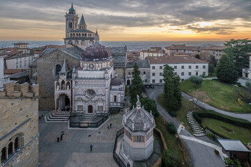 Fototapeta premium Bergamo Alta, piazza Duomo
