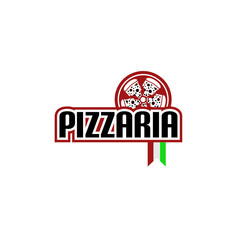 Italian pizzeria logo design. symbol for food and drink and restaurant.
