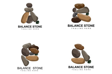 Fototapeta na wymiar Stone Logo, Vector Stone Modern With Geometry Line Style, Design For Aesthetic Decoration, Brand Modern Product, Simple Icon Abstract Aesthetic Geometry Line
