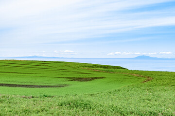 北海道 温根沼大橋から根室半島を行く
