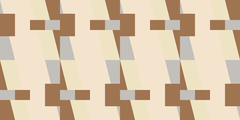 Modern vector abstract  geometric background with rectangles and squares  in retro scandinavian style. Pastel colored simple shapes graphic diagonal pattern. Abstract mosaic artwork.