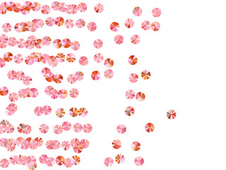 Blush pink beads confetti placer vector background. Valentine's day background design. Bright sparkling foil elements holiday glitter. Romantic love valentine confetti.