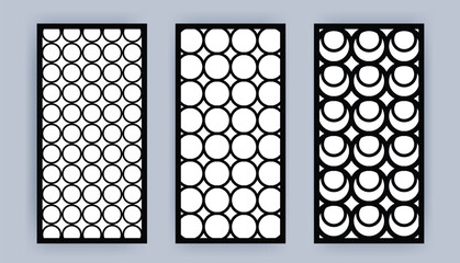 Vector decorative laser cut panels template, CNC design 