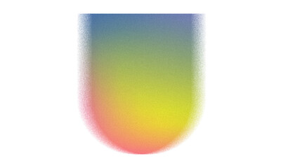 Abstract pastel neon holographic blurred grainy shaped gradient on white background texture. Colorful digital grain soft noise effect pattern. Lo-fi multicolor vintage. Metamodern Style.