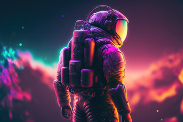 3d illustration of an astronaut in outer space