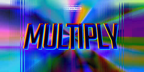 Retro text effect multiply futuristic editable 80s classic style with experimental background, ideal for poster, flyer, social media post with give them the rad 1980s touch - obrazy, fototapety, plakaty