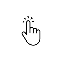 Obraz premium Click cursor set. Computer pointer hand and arrow icon. Press pick action element. Vector web interface elements.