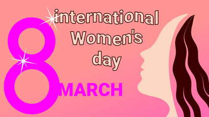 international women's day on 8 March illustration