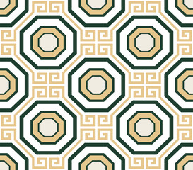 Abstract Geometric Octagon Seamless Vector Pattern Interior Luxury Style Minimal Design Perfect for Allover Fabric Print or Wall Paper