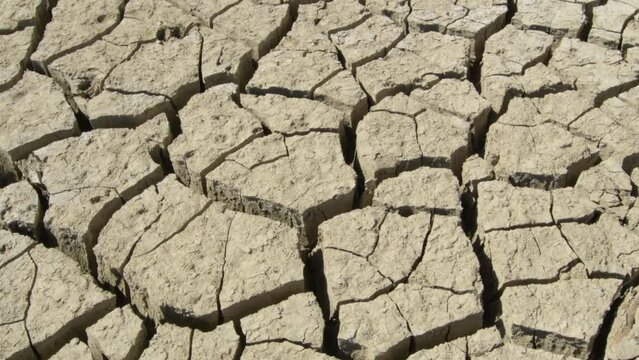 cracked soil and dry river water sources lake drying cracked earth ecosystems caused climate change