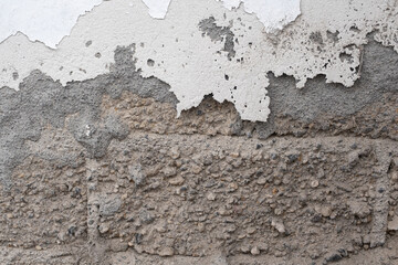 Decaying concrete wall grunge background texture