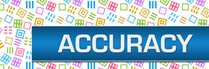 Accuracy Colorful Random Squares Blue Stripe 