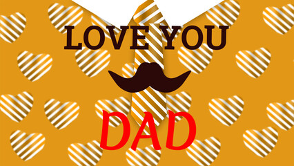 love you dad father's day illustration image