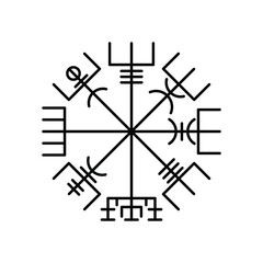 Vegvisir true outline silhouette
