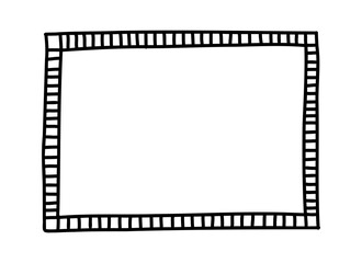 Doodle picture frame. Hand drawn vintage sketchy shape. Vector collection