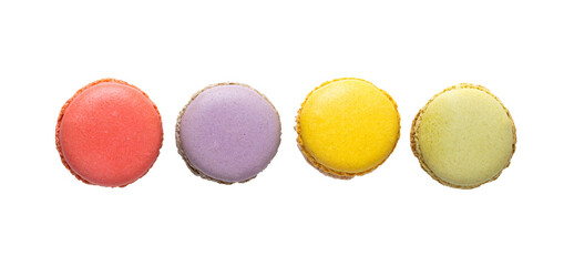 Macaroons isolated on transparent png