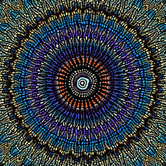 Vector seamless mosaic art pattern.