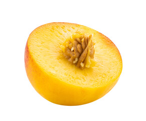 slice nectarine fruit isolated on transparent png