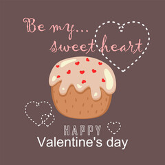 Vector illustration. Inscription 